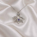 Collana Loto con pietra naturale e zirconia
