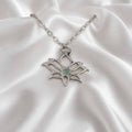 Collana Loto con pietra naturale e zirconia