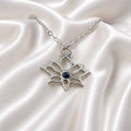 Collana Loto con pietra naturale e zirconia