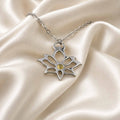 Collana Loto con pietra naturale e zirconia