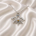 Collana Loto con pietra naturale e zirconia
