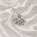 Collana Loto con pietra naturale e zirconia