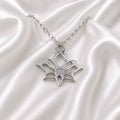 Collana Loto con pietra naturale e zirconia