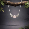 Collana Luce con sfera in Quarzo Rosa naturale da 10 mm