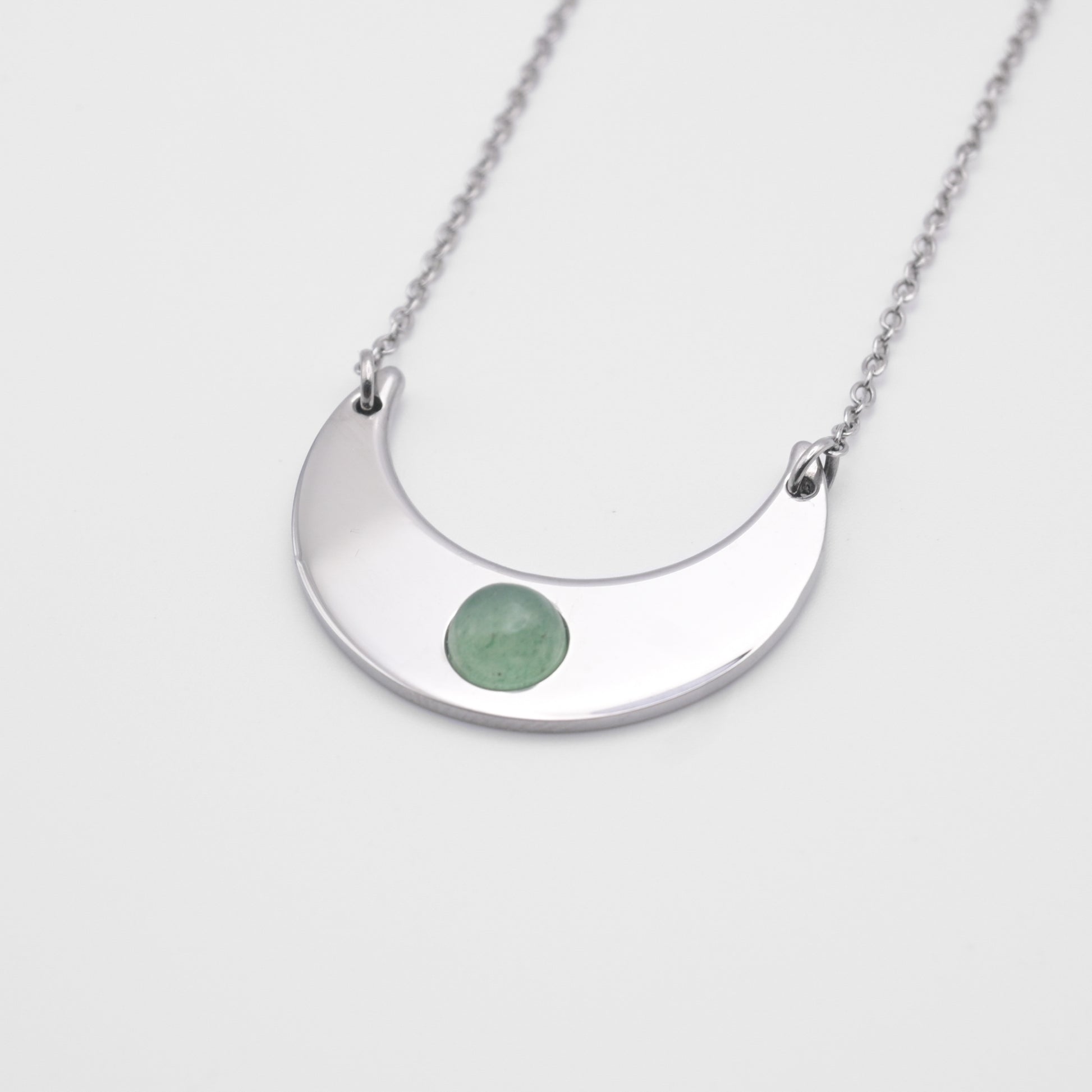Necklace with Moon and natural stone