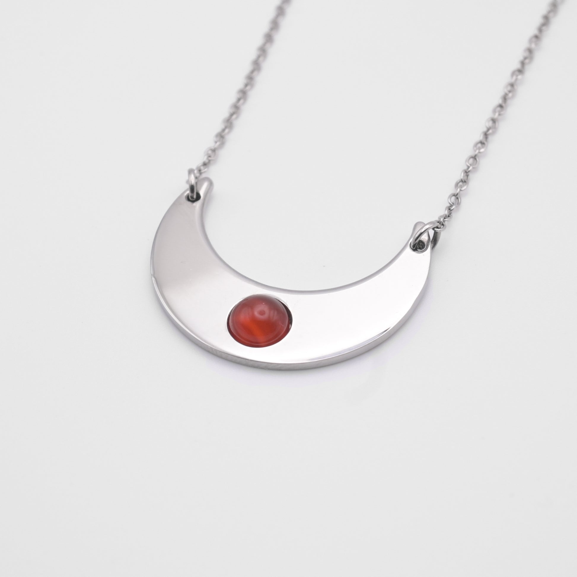 Necklace with Moon and natural stone