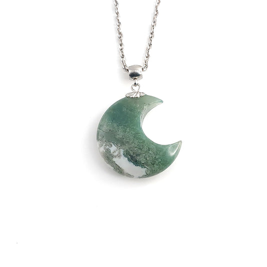 Collana con Luna in Agata Indiana