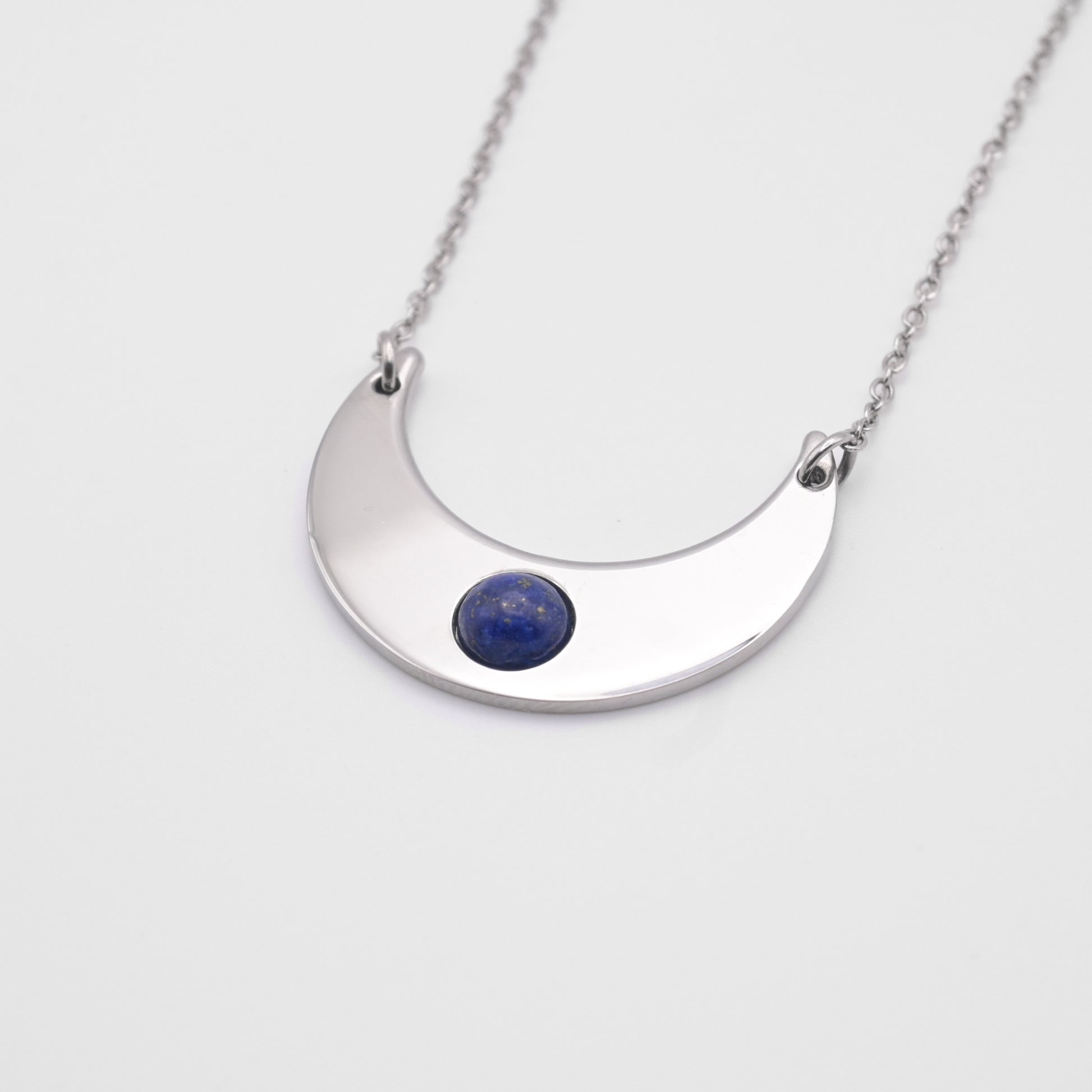 Necklace with Moon and natural stone