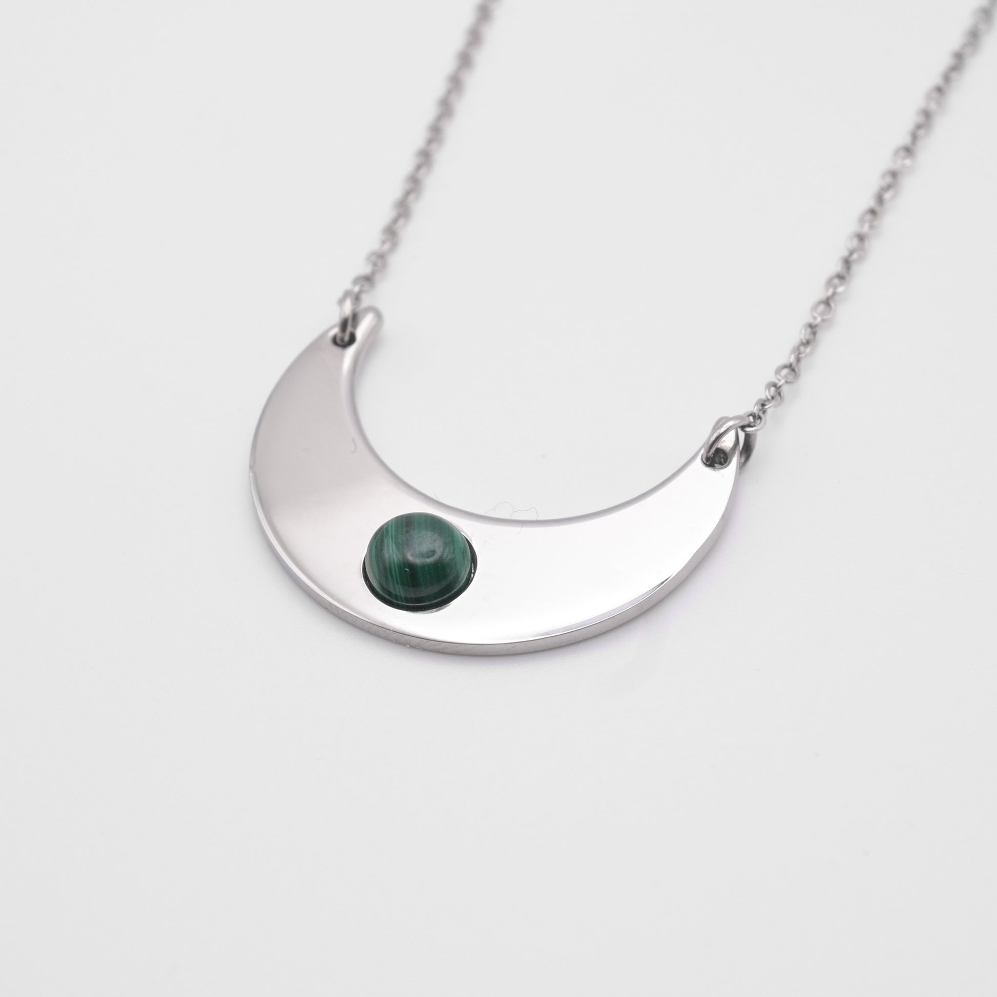 Necklace with Moon and natural stone