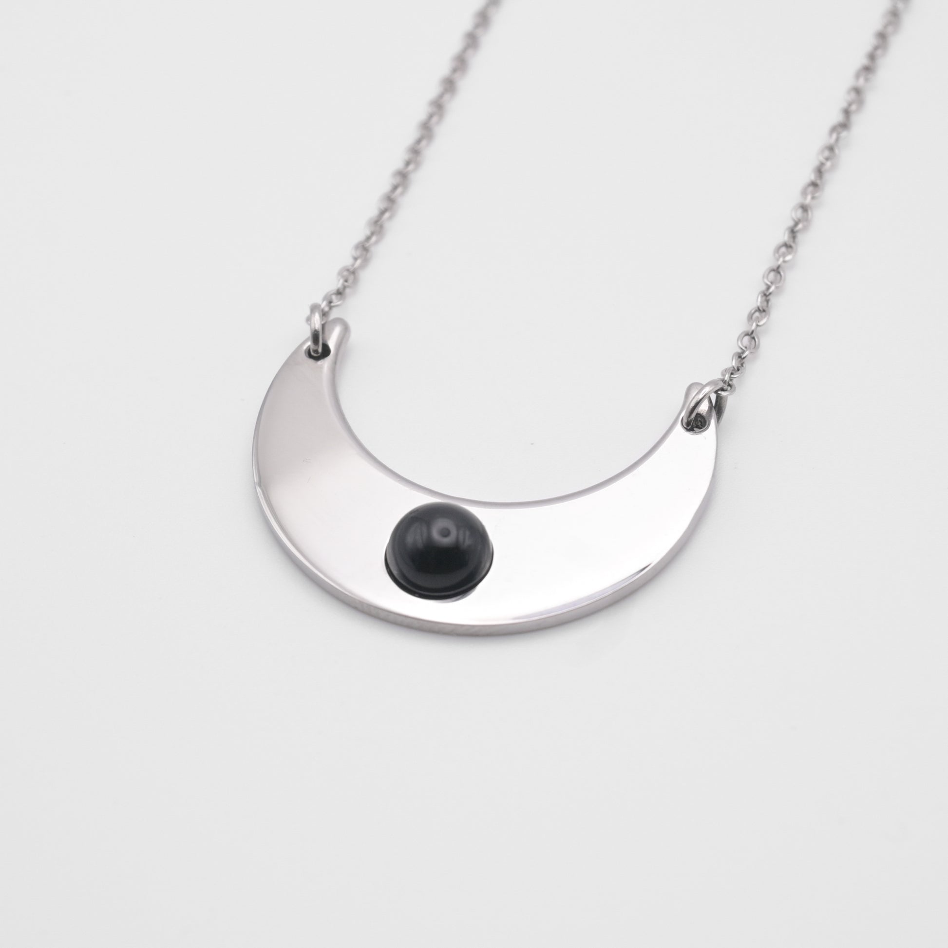 Necklace with Moon and natural stone