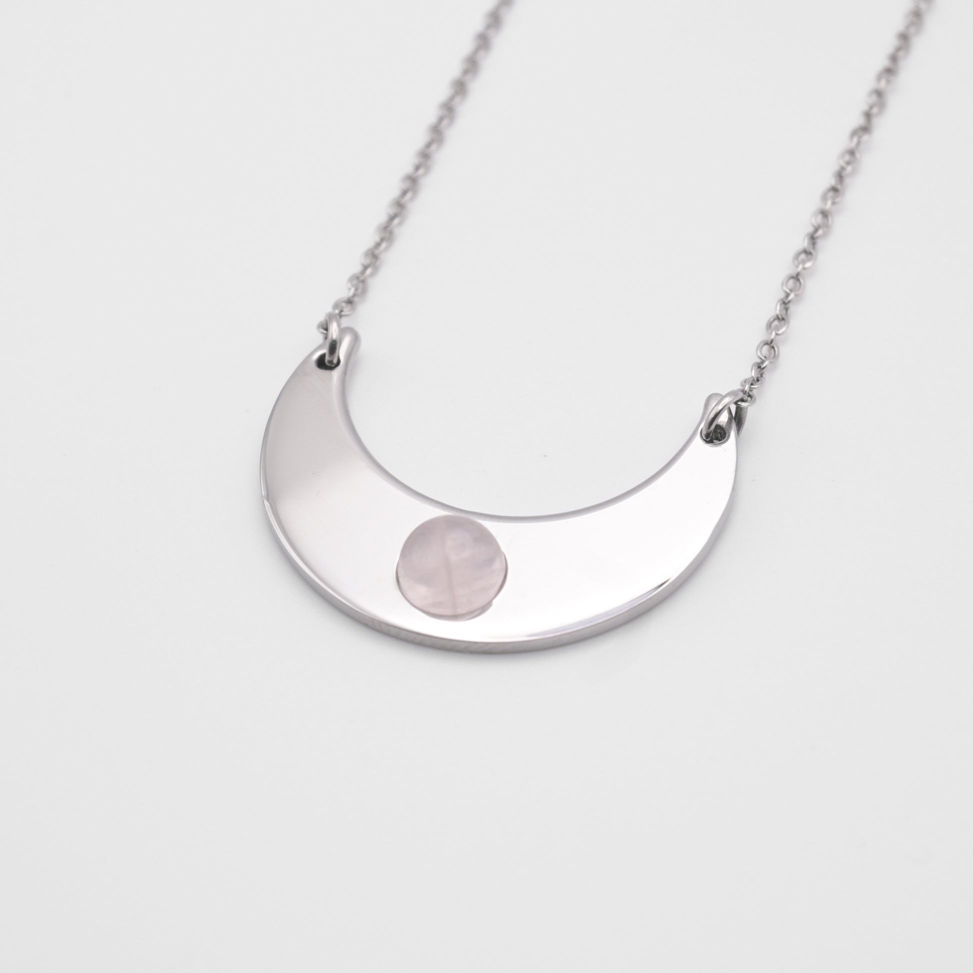 Necklace with Moon and natural stone