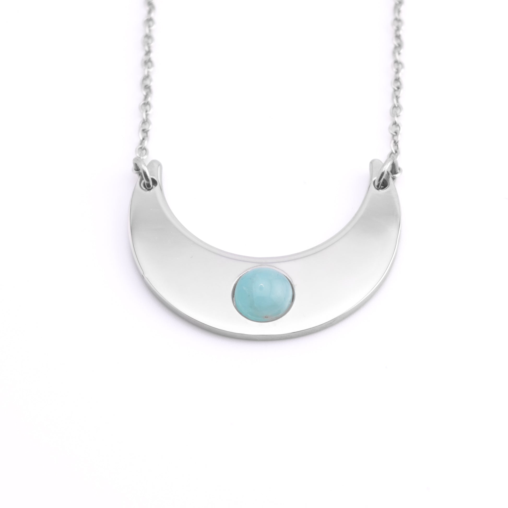 Collana con Luna e pietra naturale