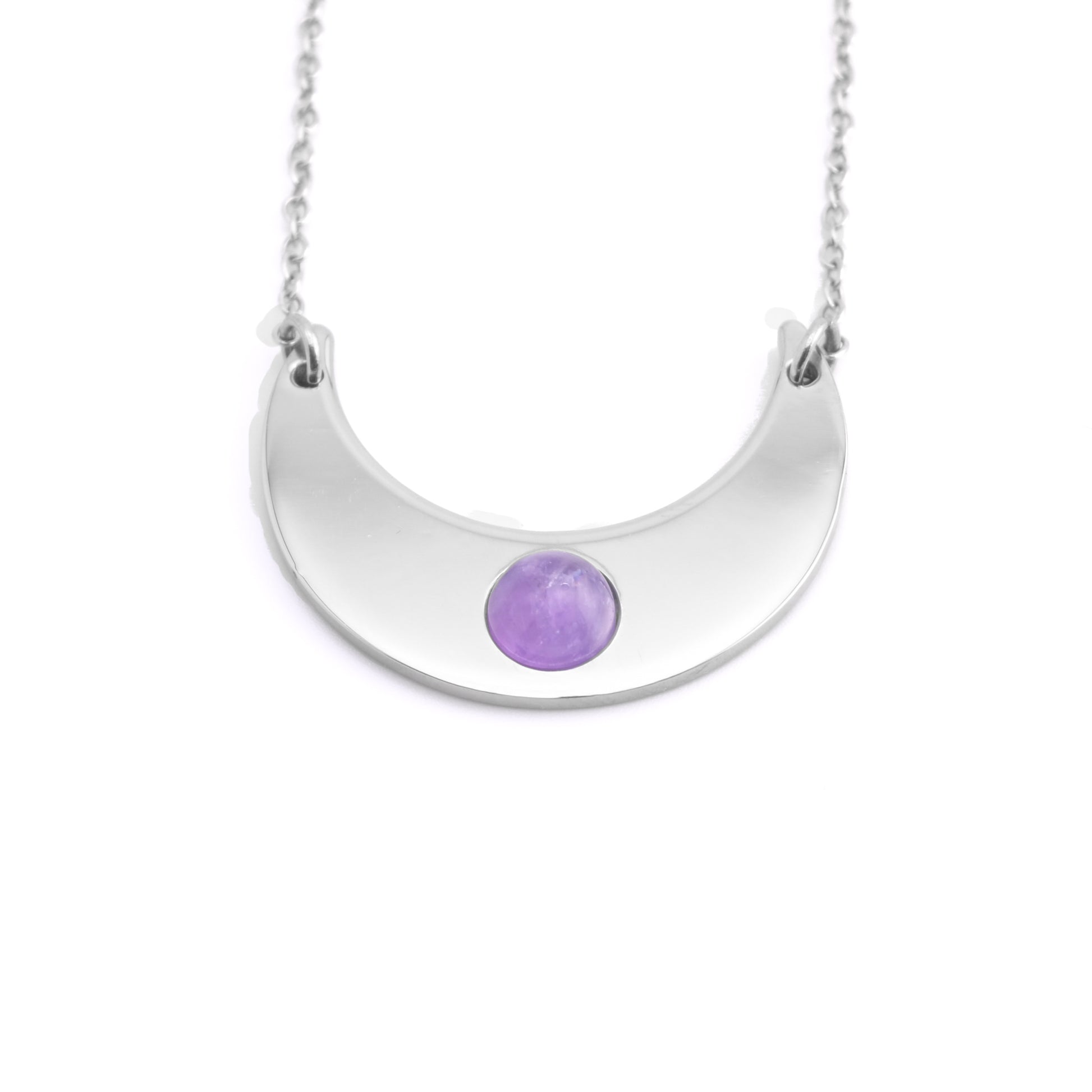 Collana con Luna e pietra naturale