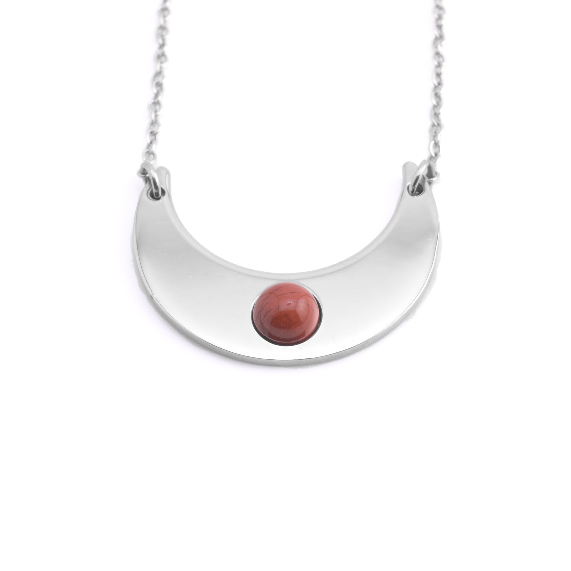 Collana con Luna e pietra naturale