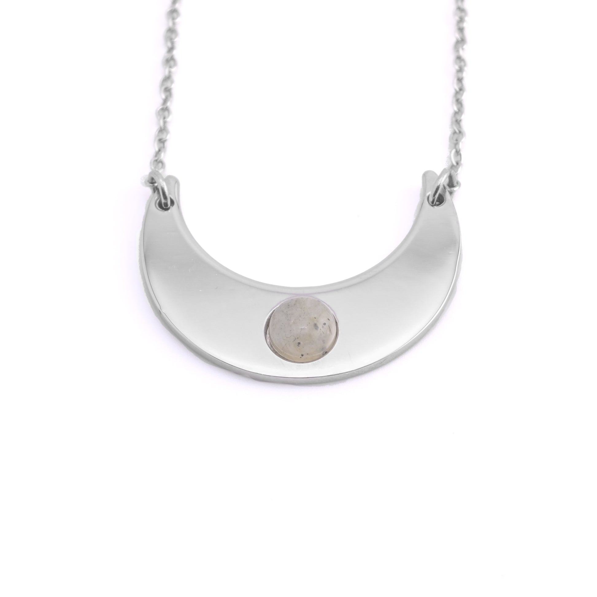 Collana con Luna e pietra naturale