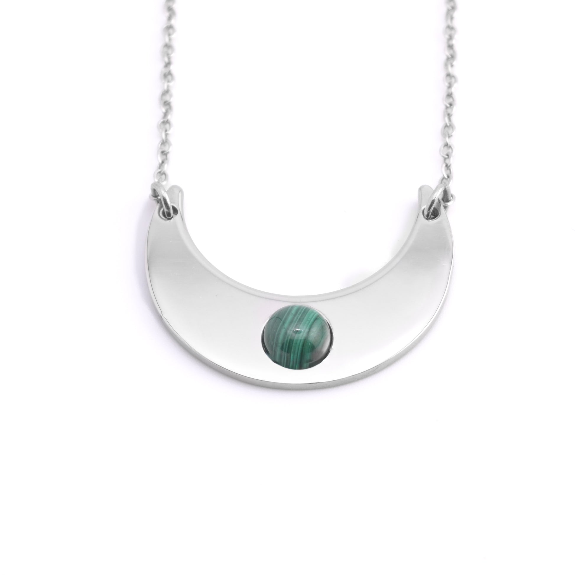 Collana con Luna e pietra naturale