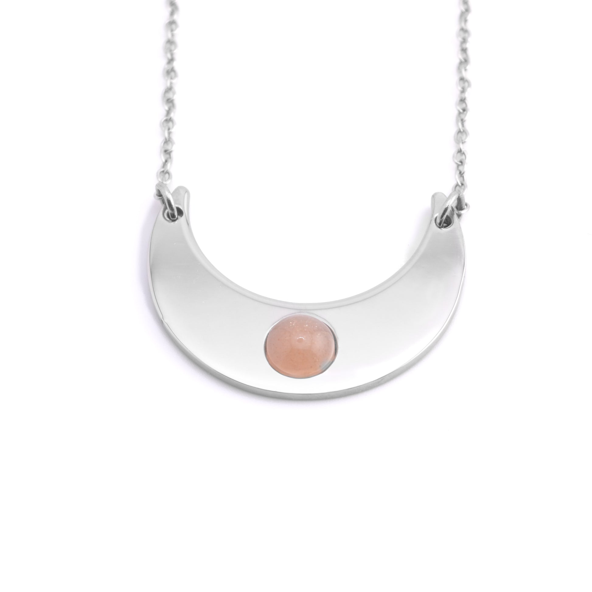 Collana con Luna e pietra naturale