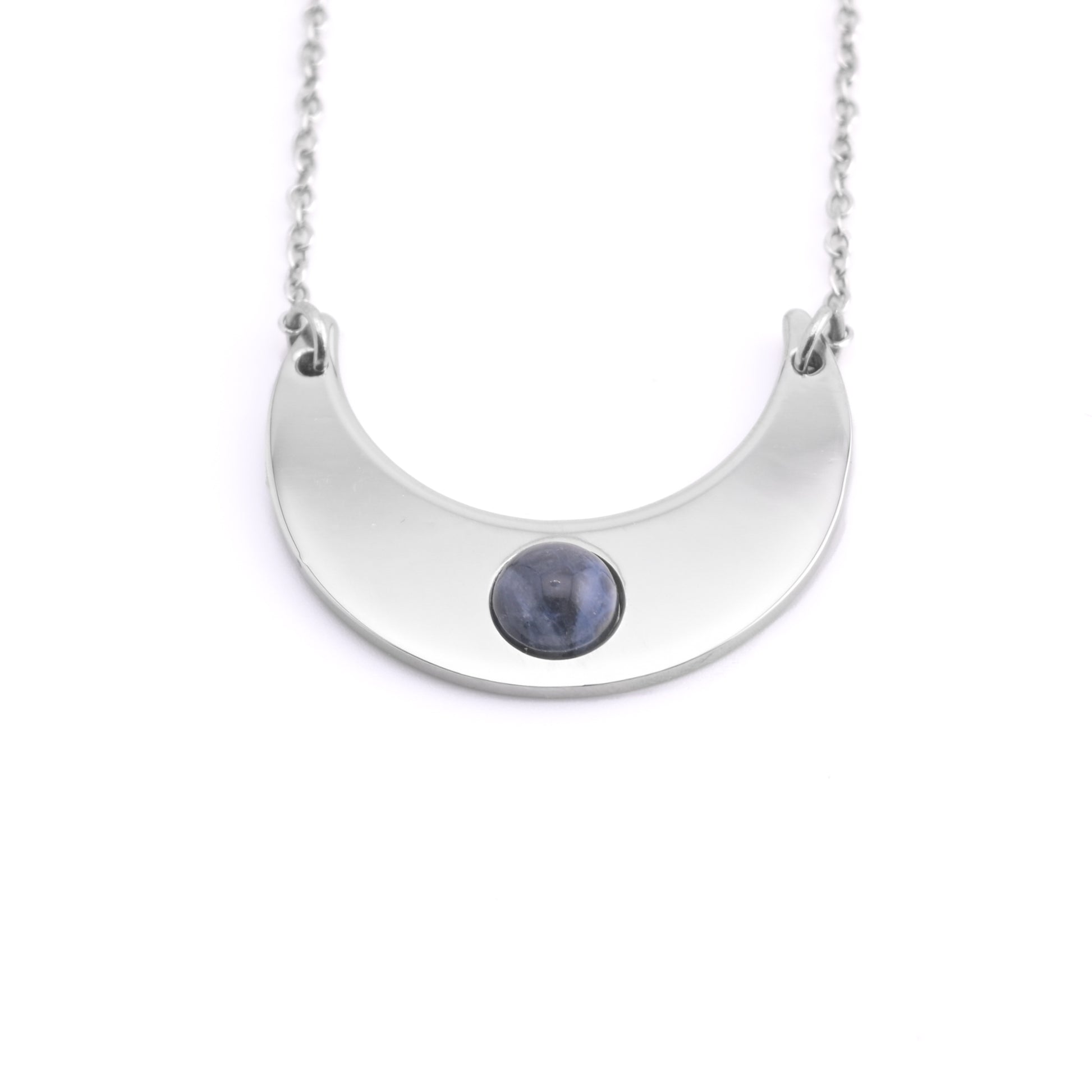 Collana con Luna e pietra naturale