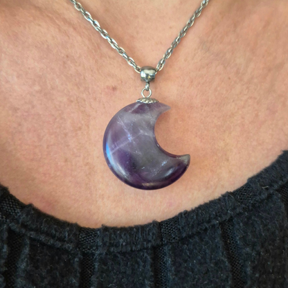 Collana con Luna in Ametista