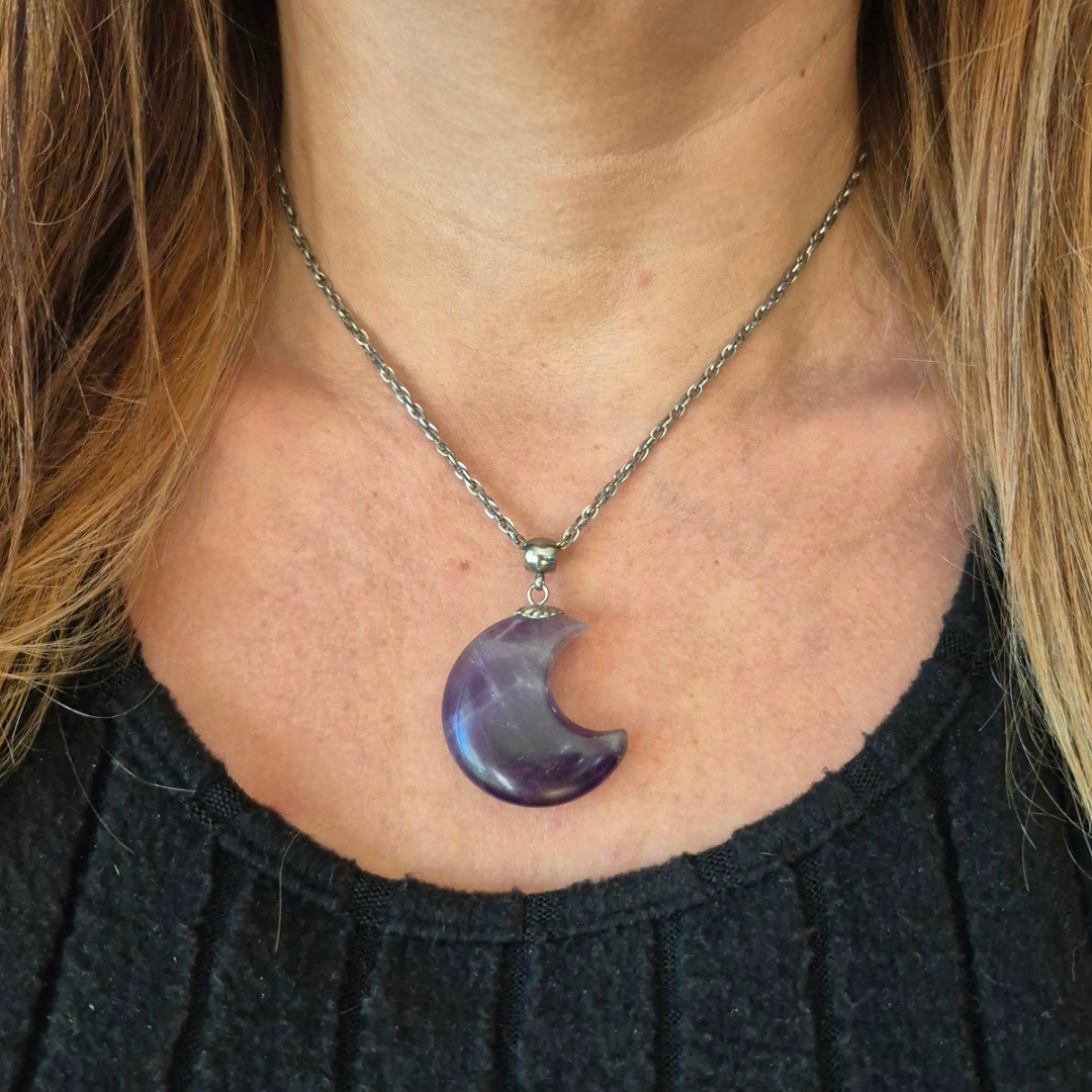 Collana con Luna in Ametista