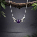 Collana Luce con sfera in Ametista naturale da 10 mm