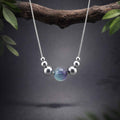 Collana Luce con sfera in Fluorite Arcobaleno naturale da 10 mm