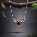 Collana Luce con sfera in Occhio di Tigre naturale da 10 mm
