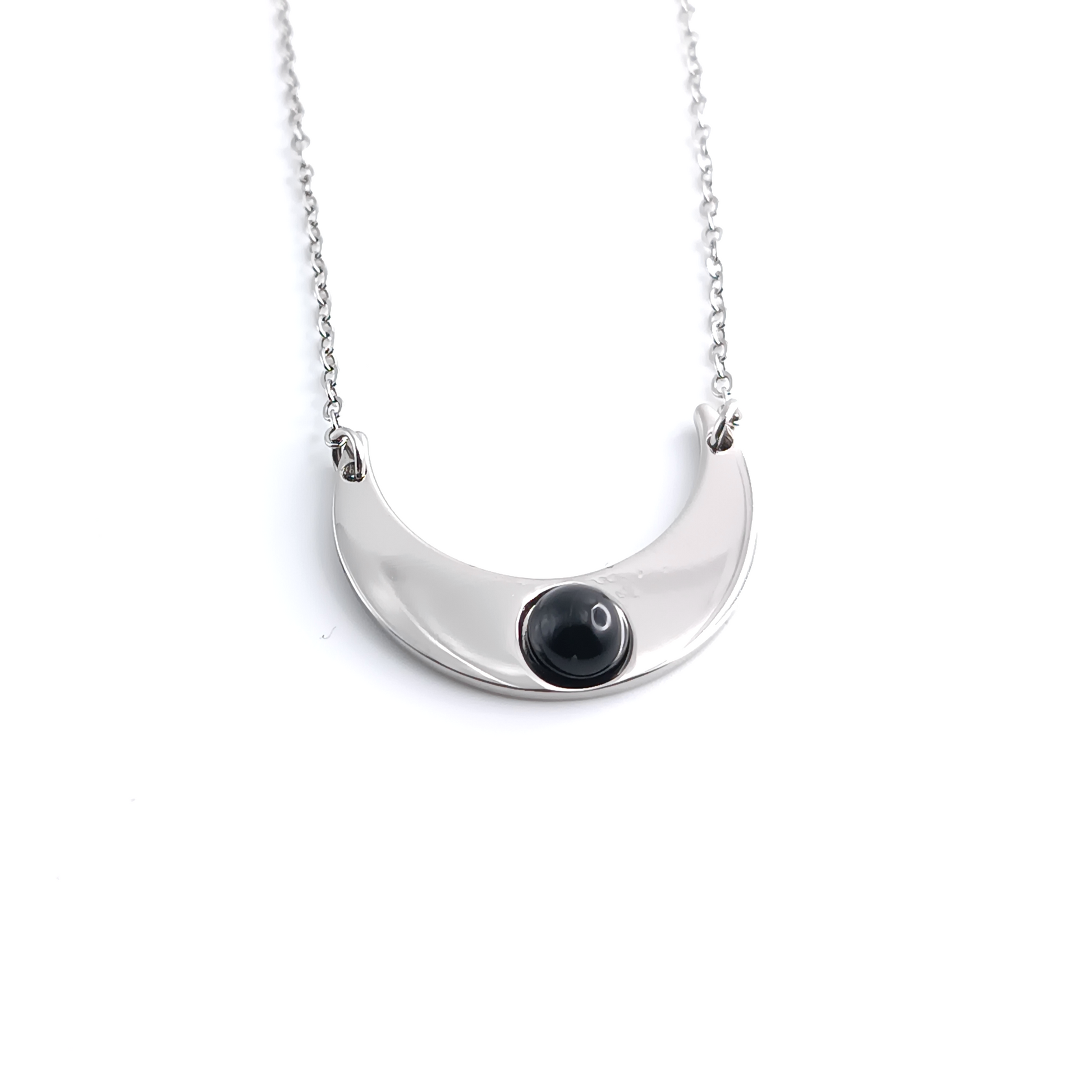 Collana con Luna e pietra naturale