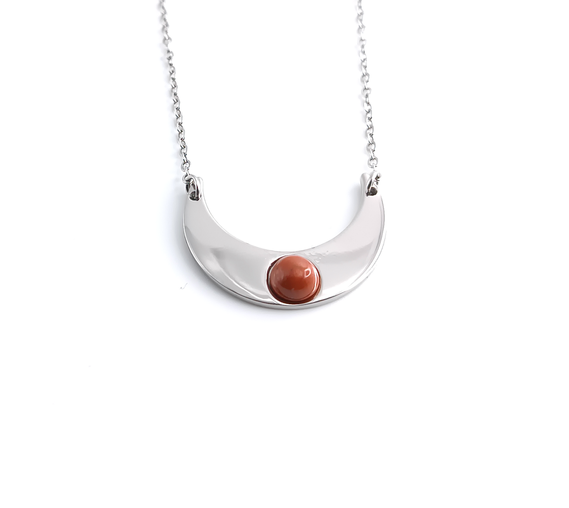 Collana con Luna e pietra naturale