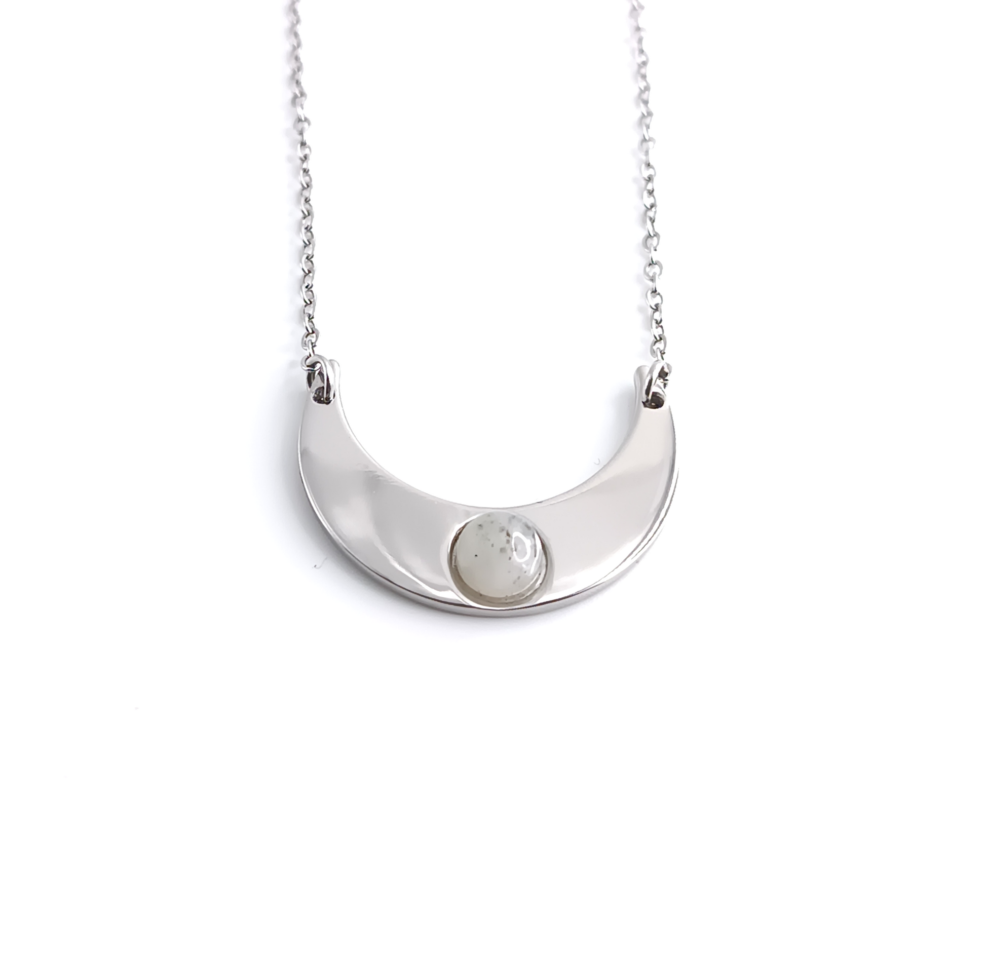 Collana con Luna e pietra naturale
