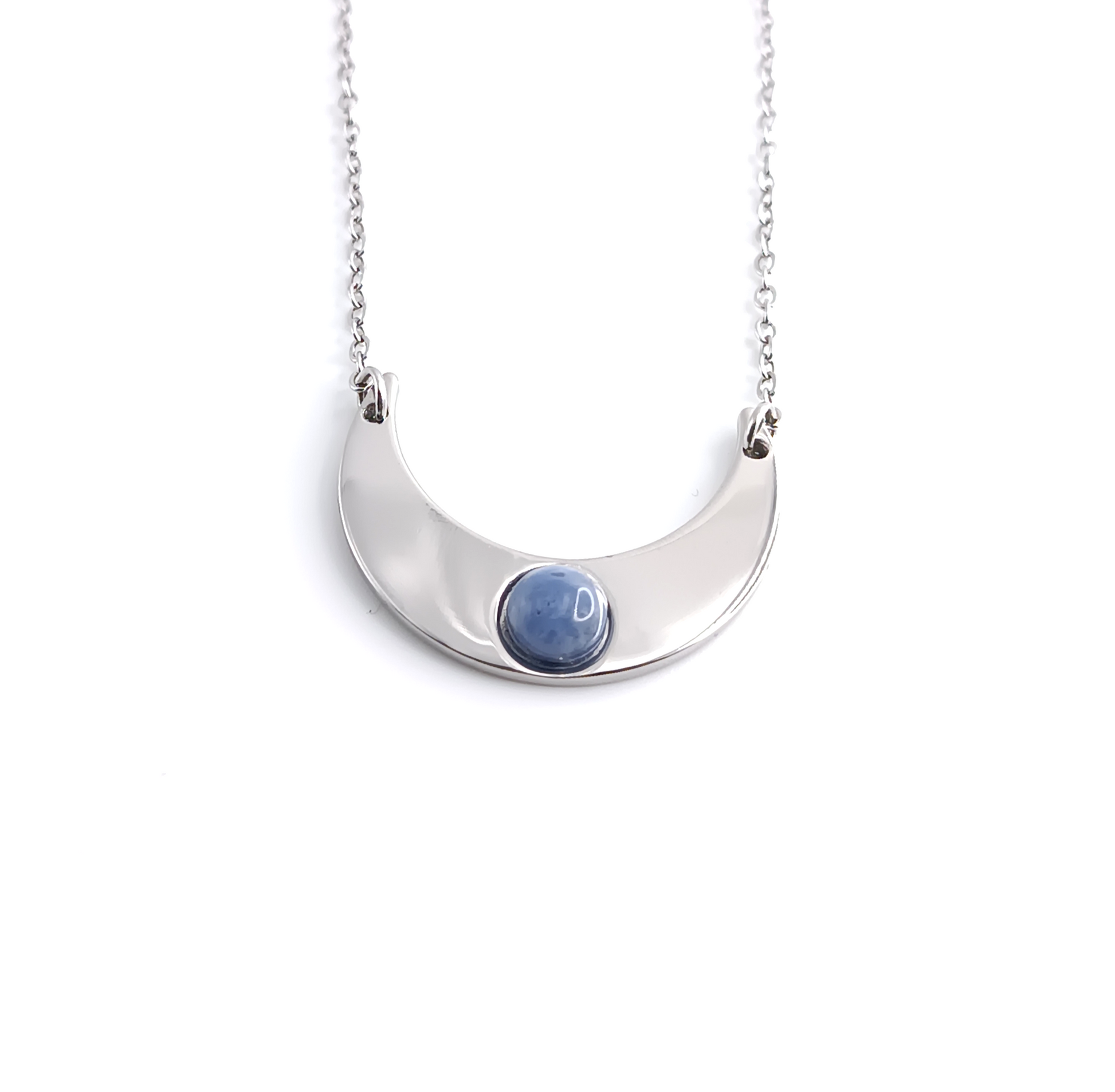 Collana con Luna e pietra naturale