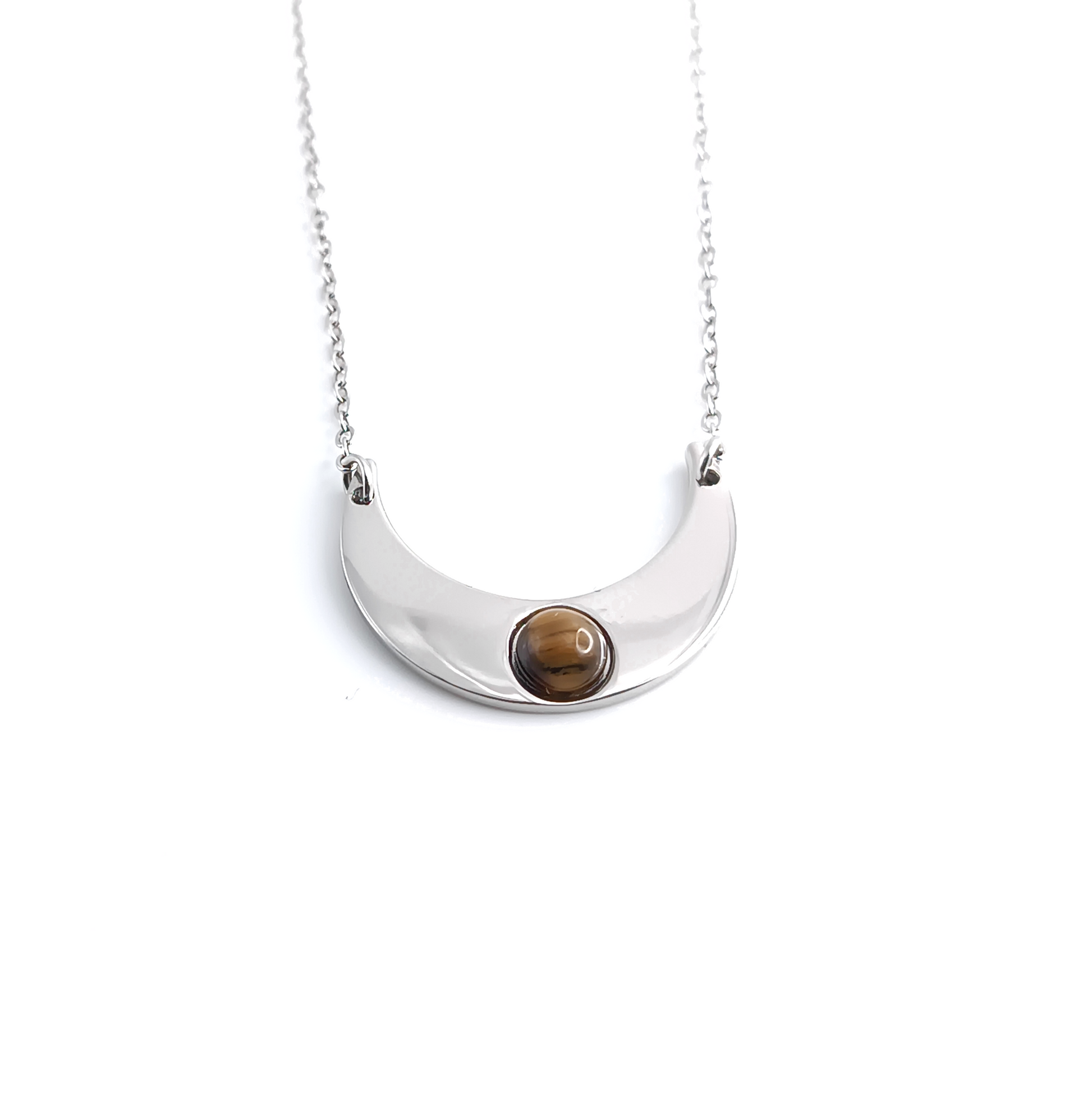 Collana con Luna e pietra naturale