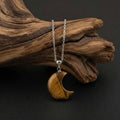 Collana Luna in Occhio di Tigre naturale