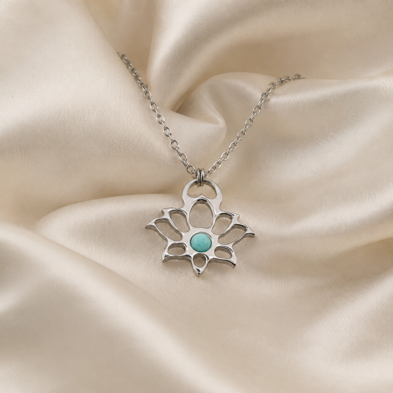Collana Mini Loto con pietra naturale