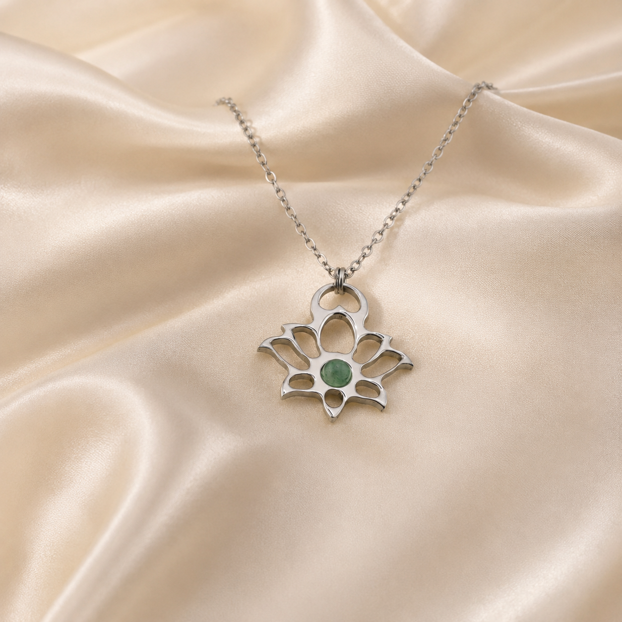 Collana Mini Loto con pietra naturale