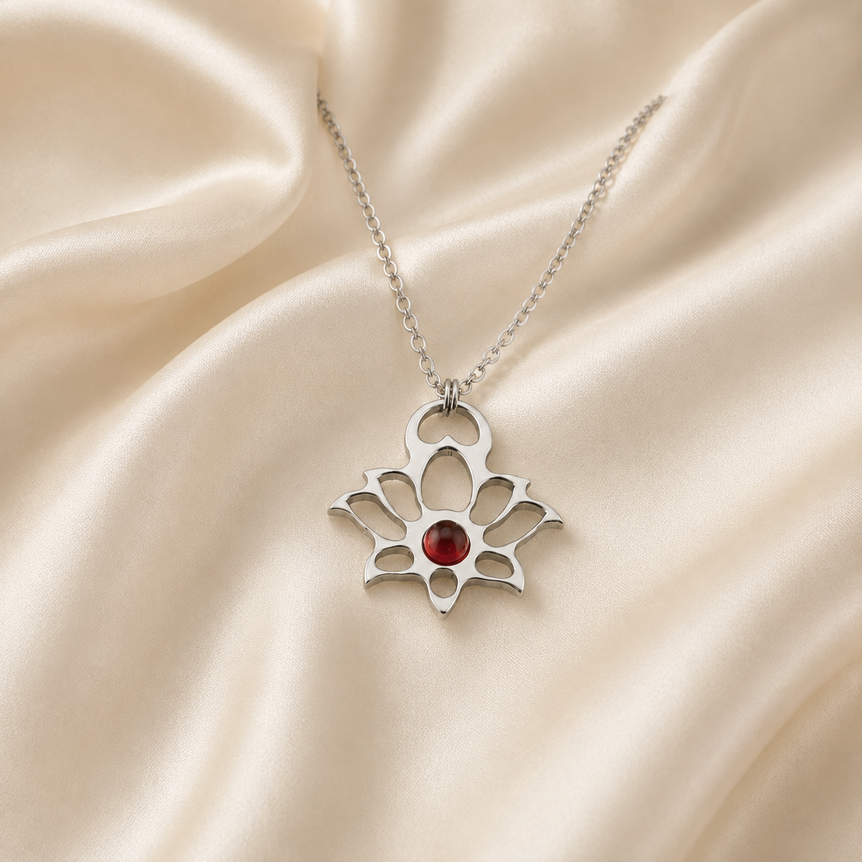 Collana Mini Loto con pietra naturale
