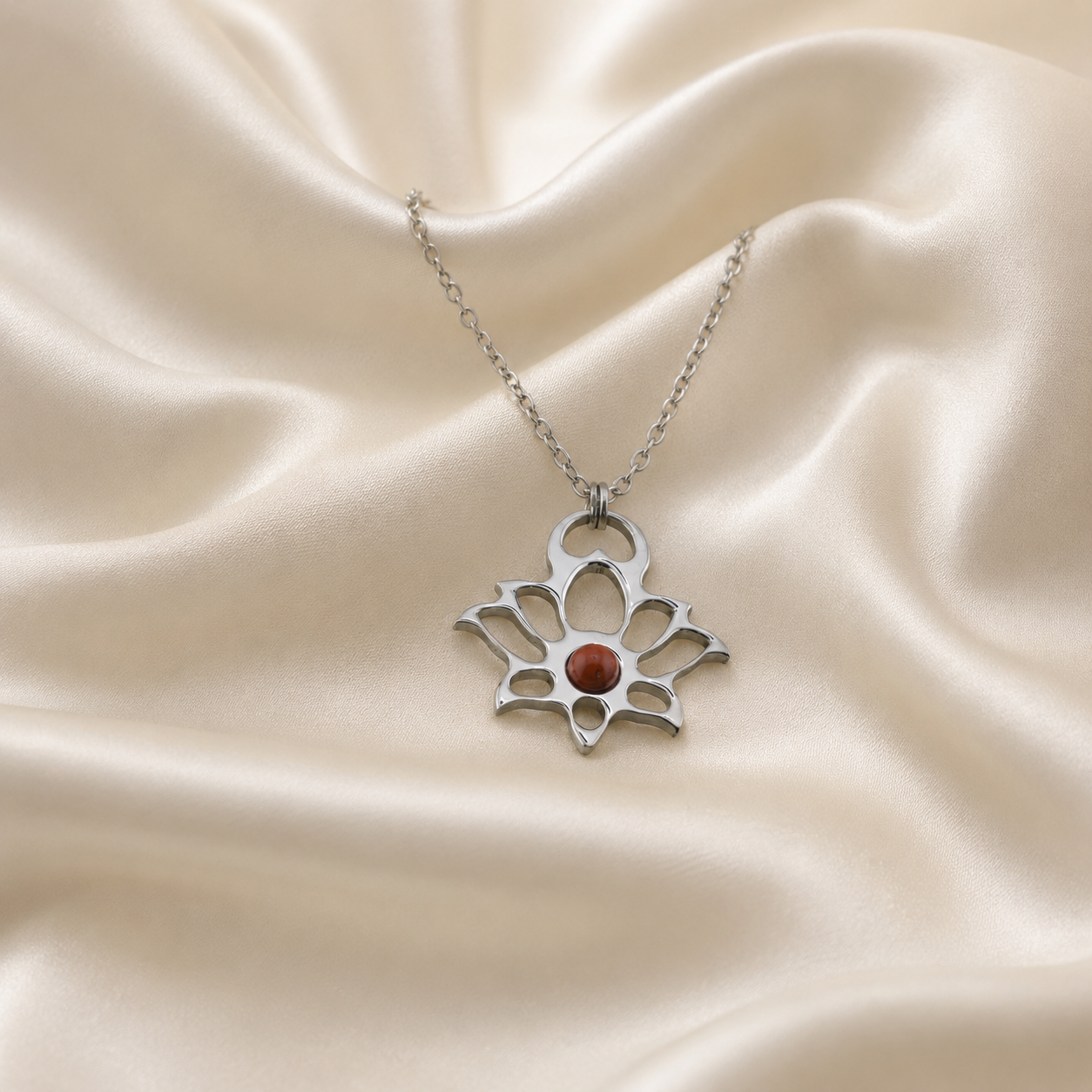 Collana Mini Loto con pietra naturale