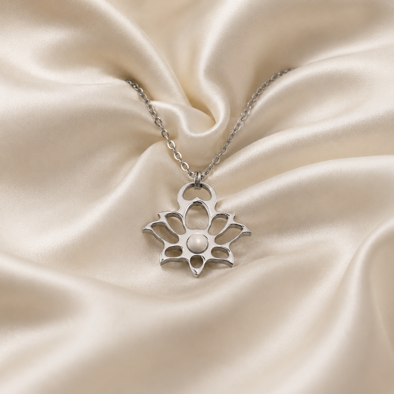Collana Mini Loto con pietra naturale