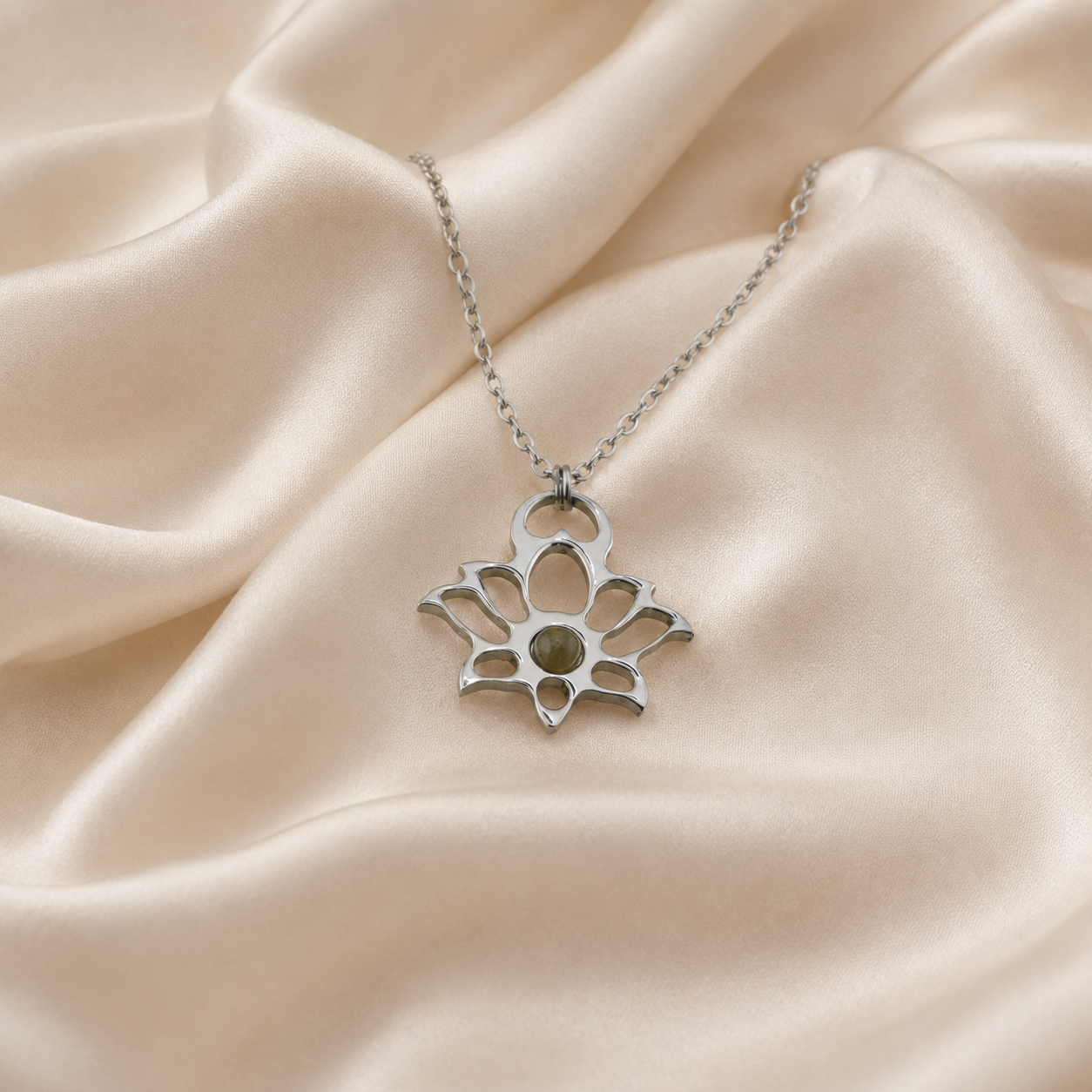 Collana Mini Loto con pietra naturale