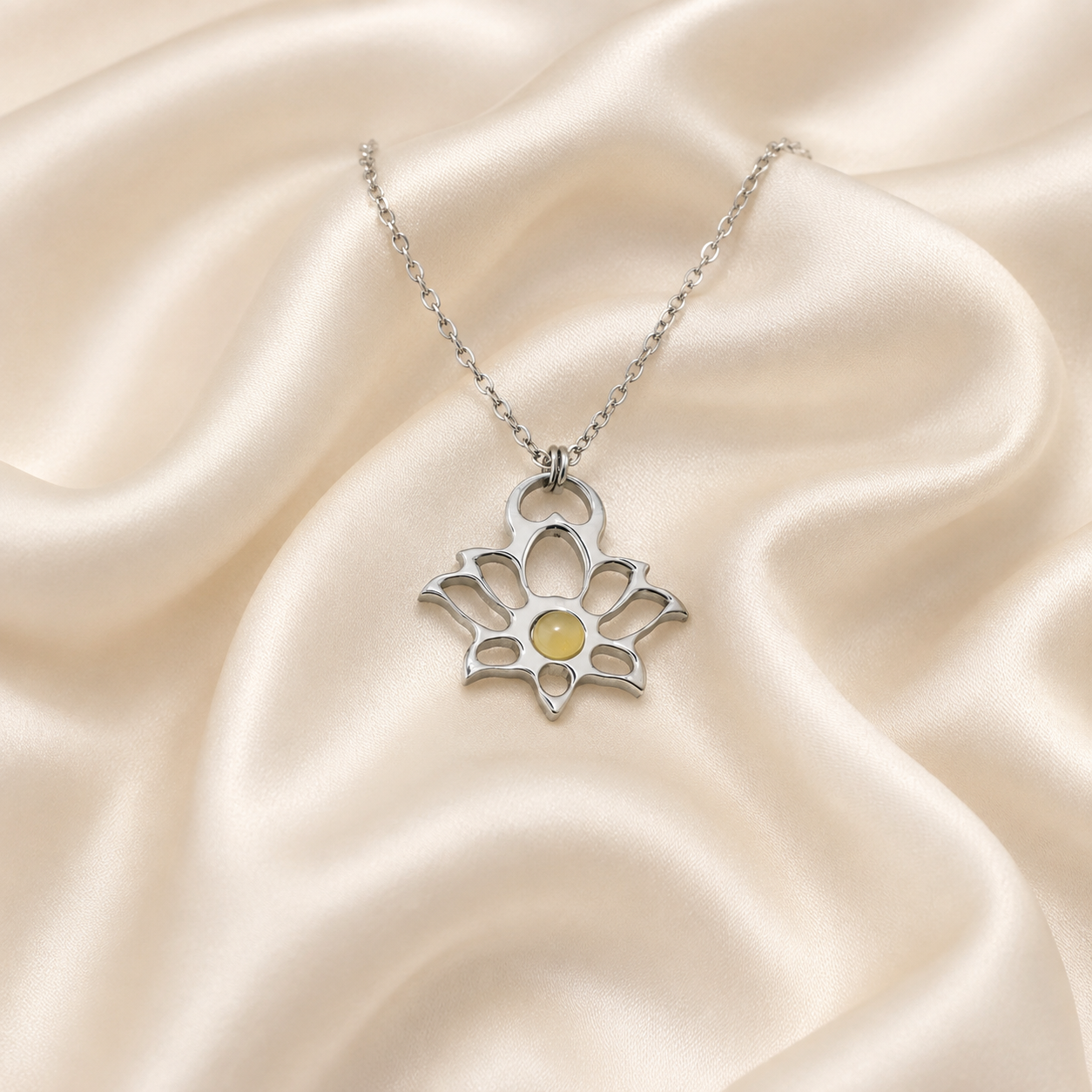 Collana Mini Loto con pietra naturale