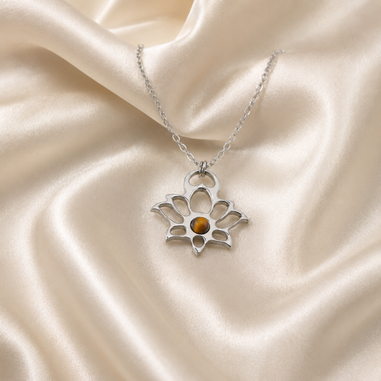 Collana Mini Loto con pietra naturale