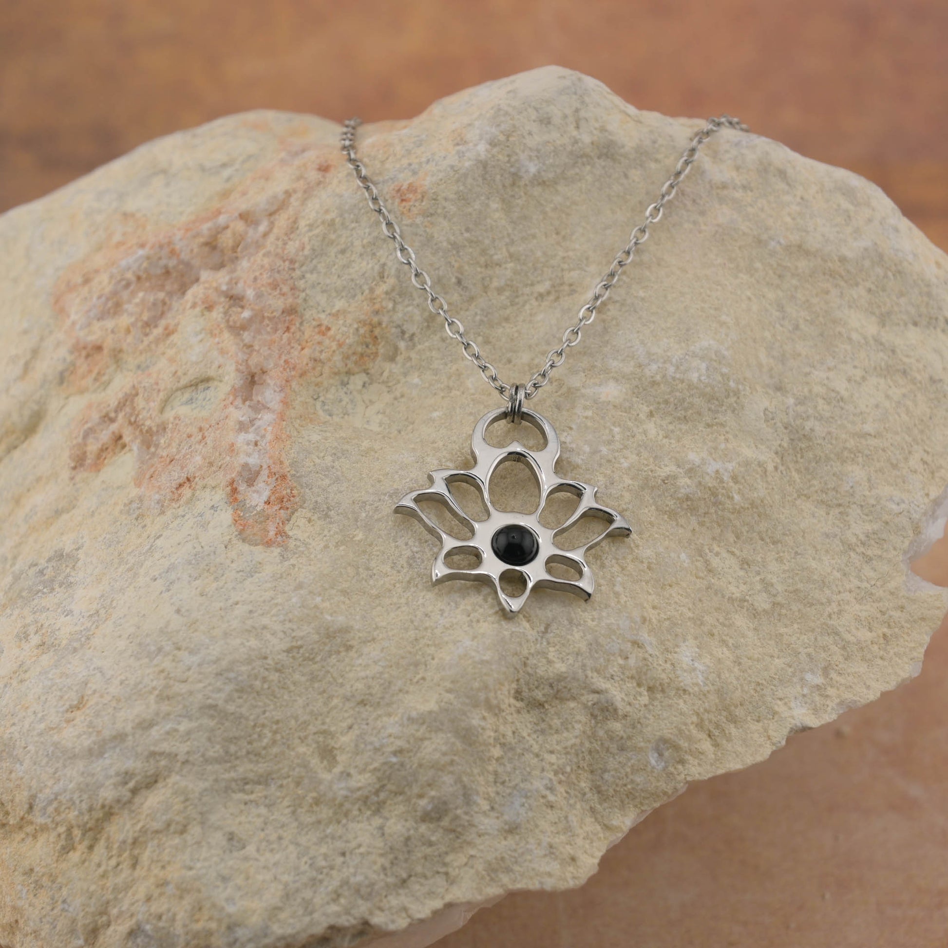 Modern Lotus Necklace - Mini