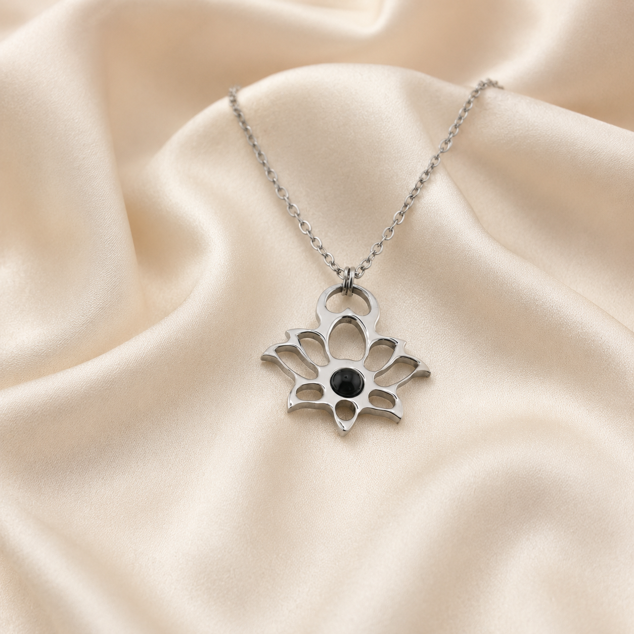 Collana Mini Loto con pietra naturale