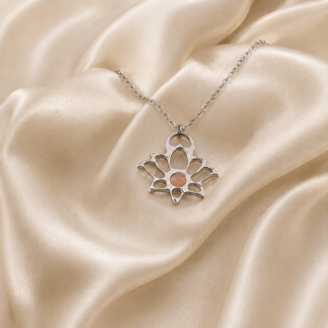 Collana Mini Loto con pietra naturale
