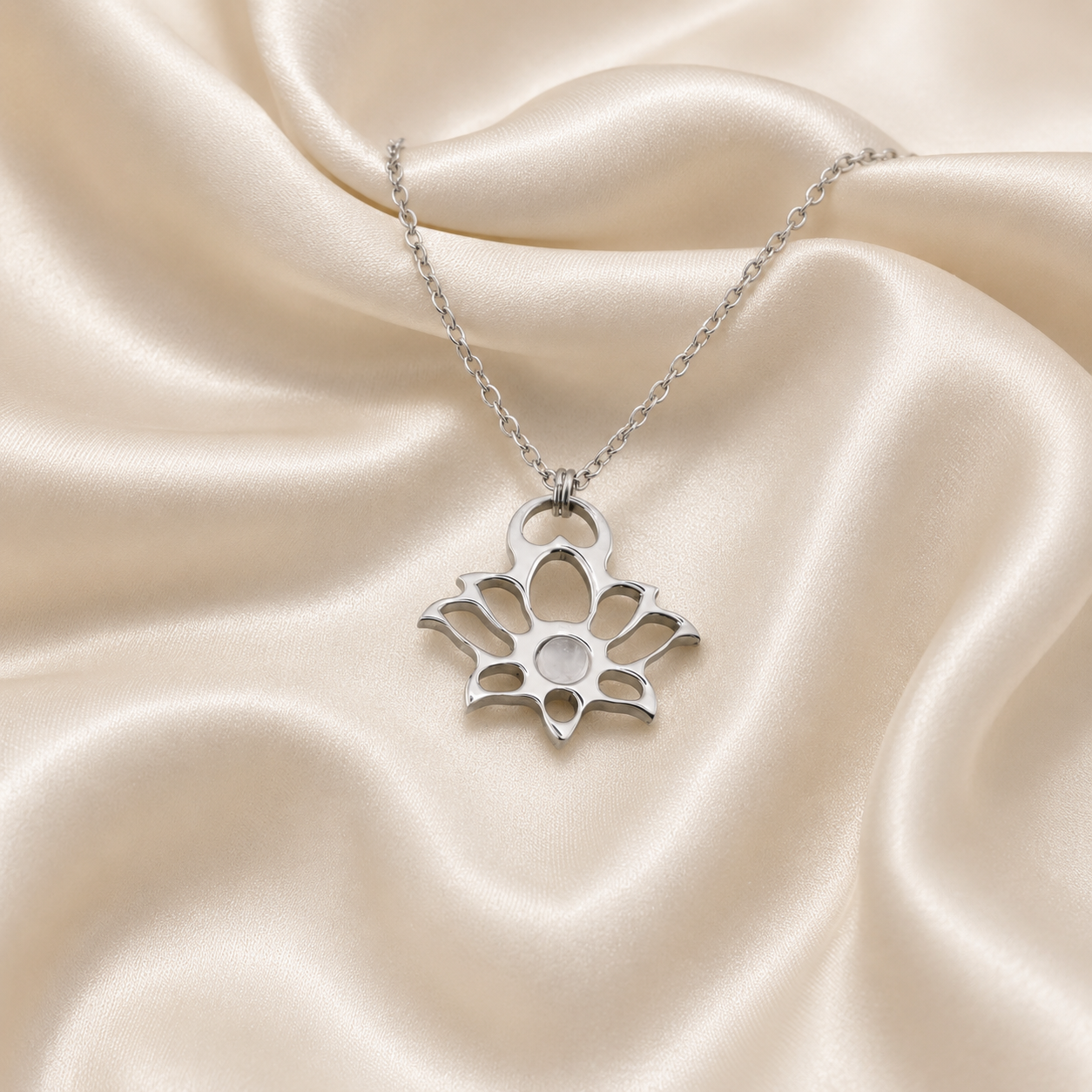 Collana Mini Loto con pietra naturale