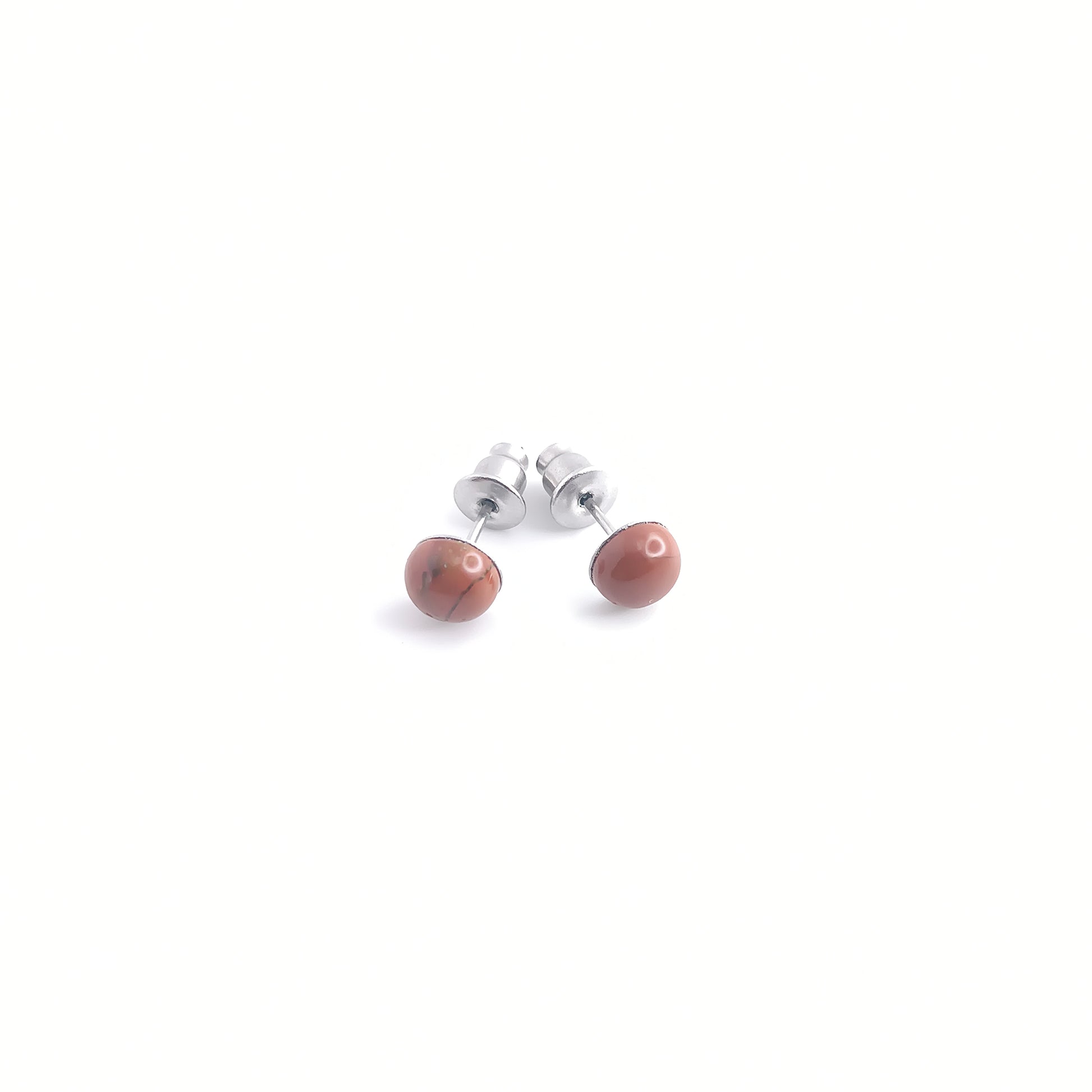 Orecchini a Lobo con pietra naturale - 6 mm