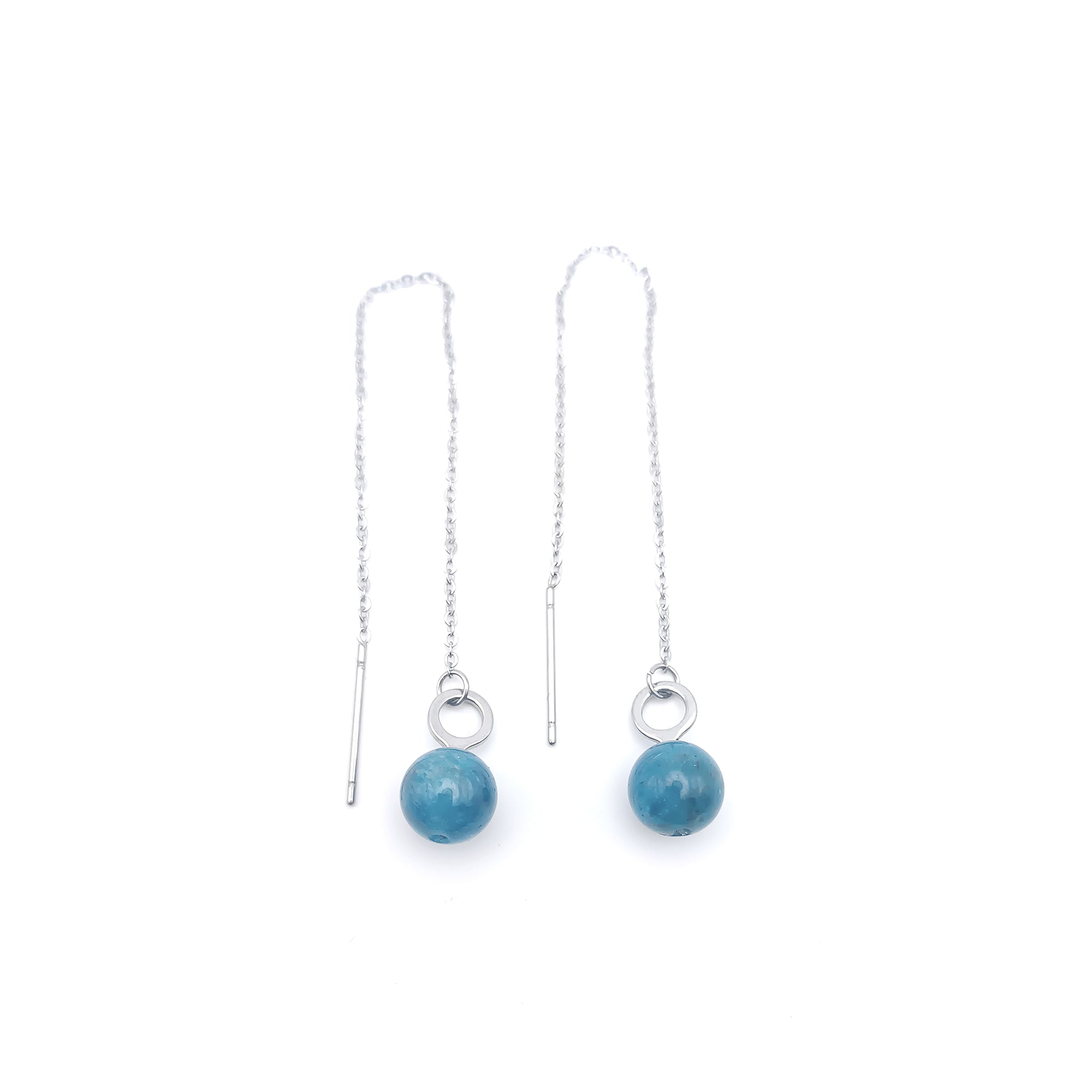 Orecchino pendente con pietra naturale