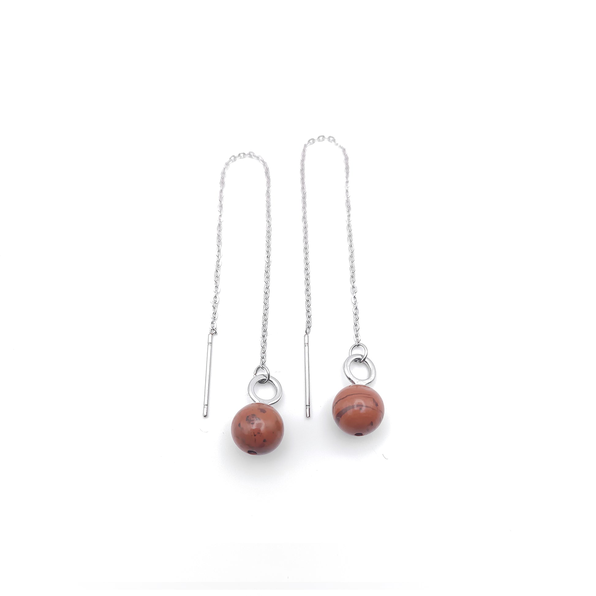 Orecchino pendente con pietra naturale