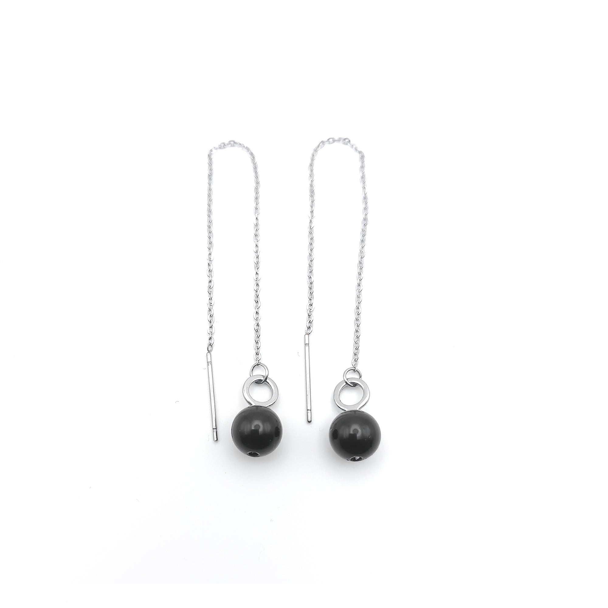 Orecchino pendente con pietra naturale