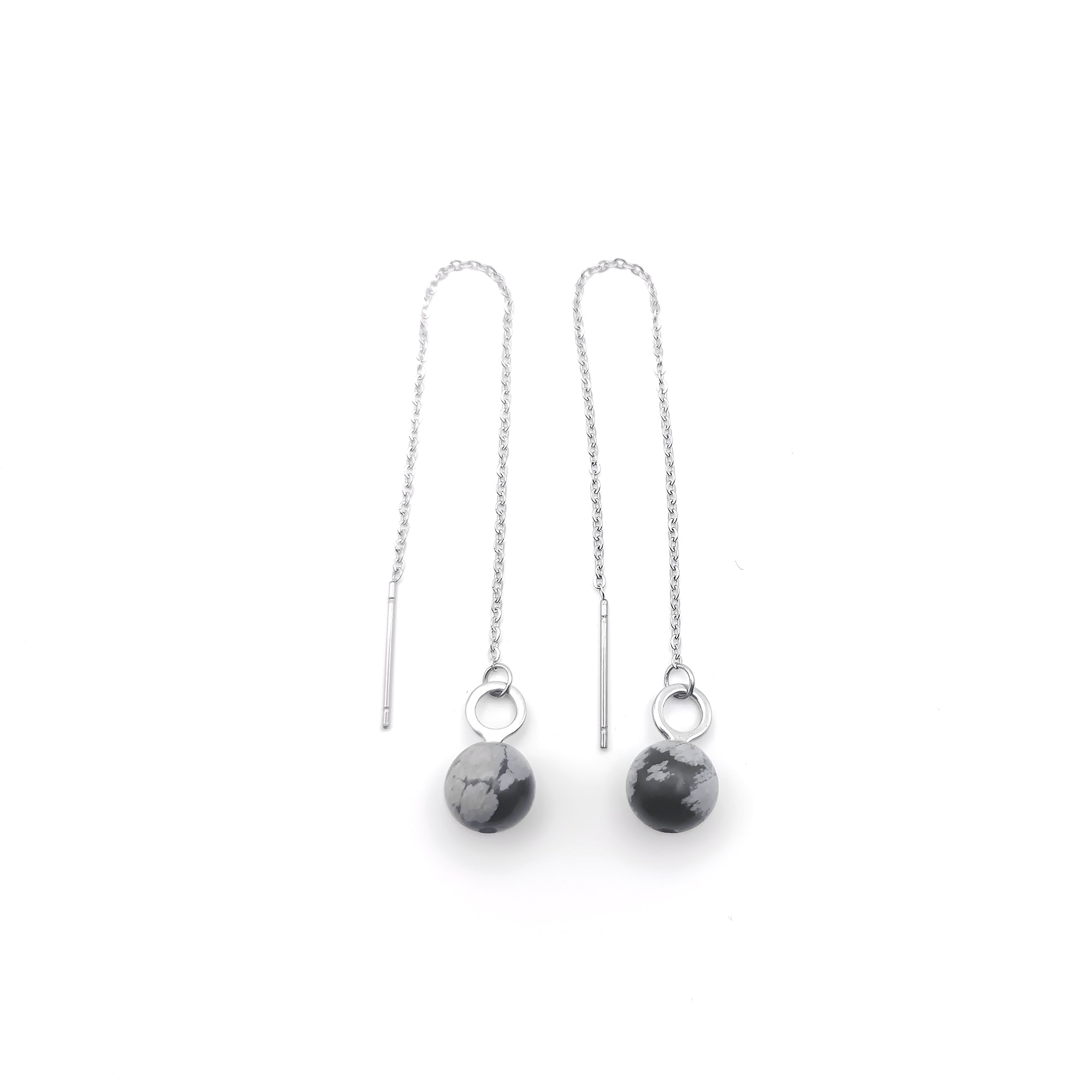 Orecchino pendente con pietra naturale